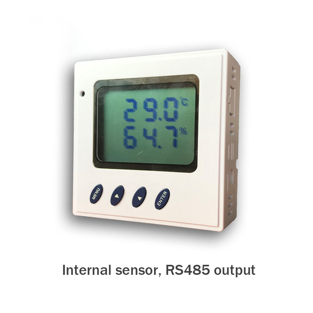 RS485 Modbus 4-20mA 0-5V Output Temperature Humidity Sensor Transmitter Transducer with LCD Display, 86mm Wall Mounting