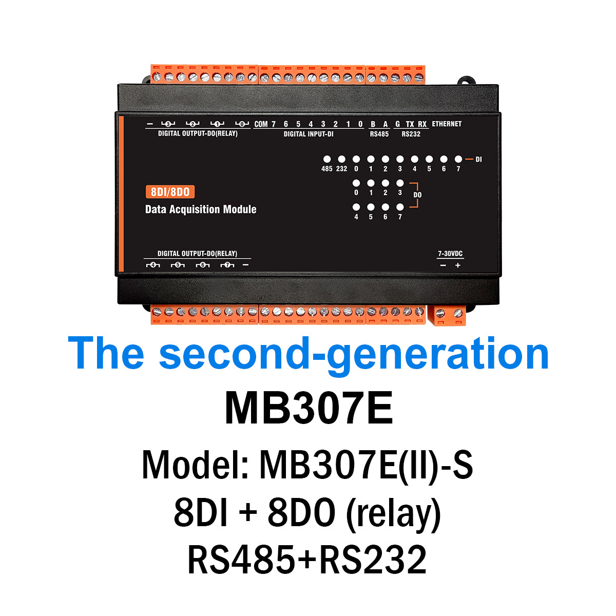 MB(II)-DI-DO RS485 Ethernet Modbus Tcp Rtu Analog Output IO Module