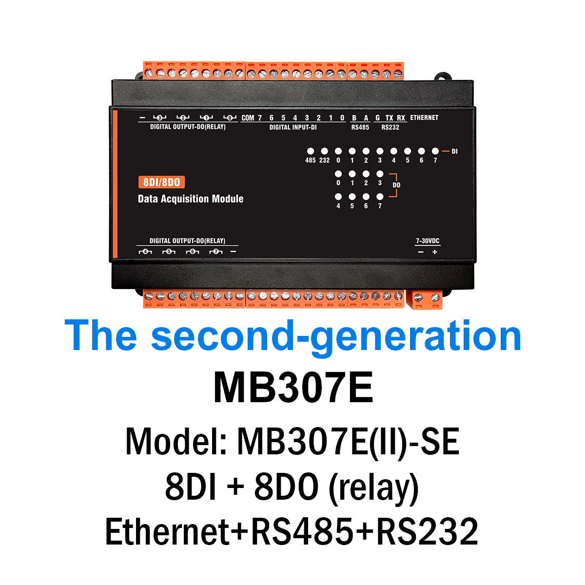 MB(II)-DI-DO RS485 Ethernet Modbus Tcp Rtu Analog Output IO Module