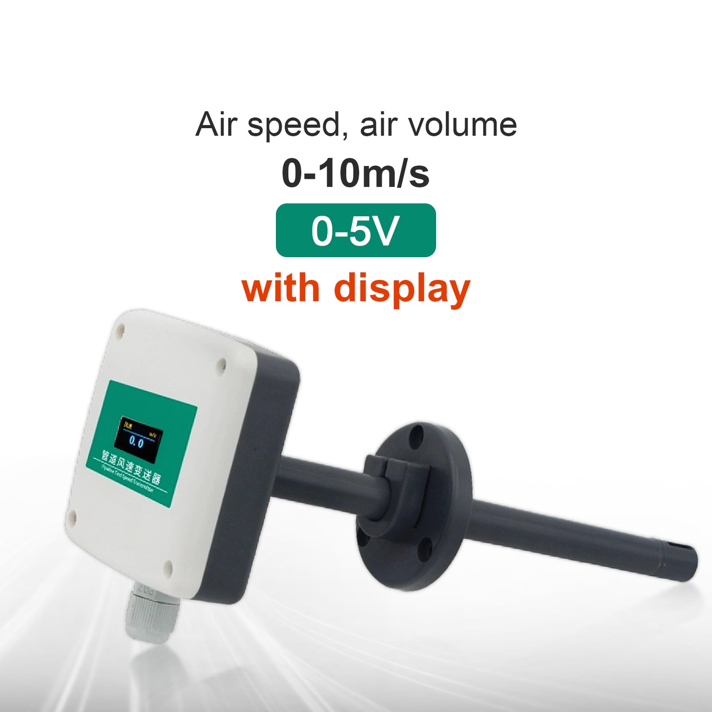 RS485 4-20mA 0-5V 0-10V Pipeline Duct Type Air Volume and Air Speed Sensor Airflow Air Velocity Transmitter