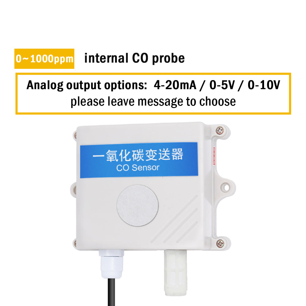 CO sensor CO transmitter carbon monoxide transmitter in greenhouse agriculture farm carbon monoxide detector modbus RS485