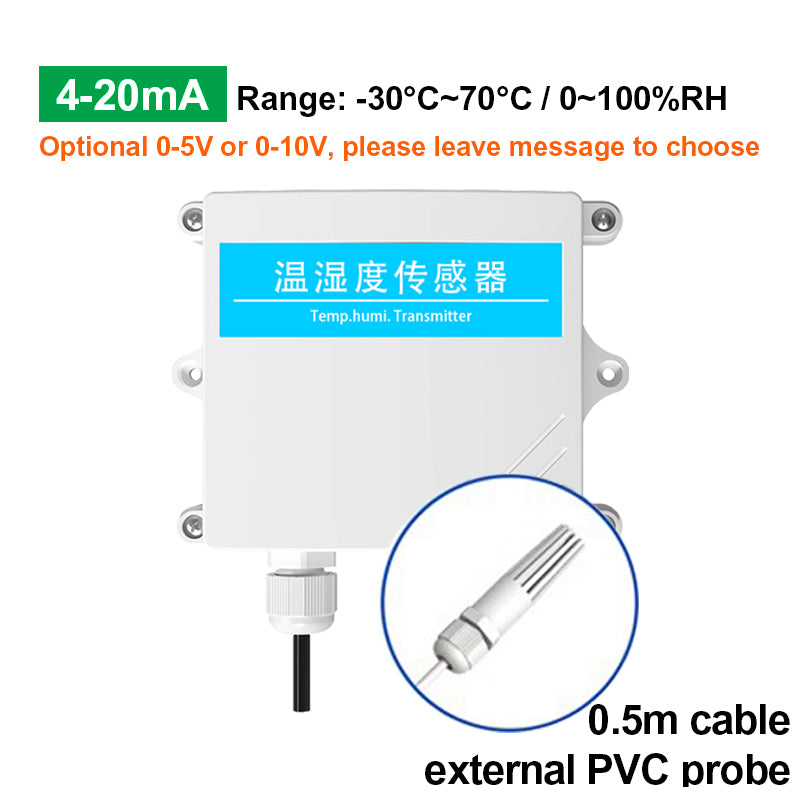 IP65 Protection RS485 Temperature Humidity Transducer Transmitter with LED Display, Support Modbus