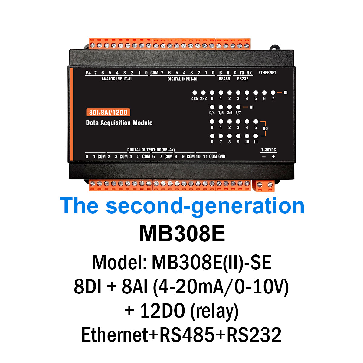 MB(II)-DI-AI-DO-AO RS485 RS232 Ethernet Modbus Rtu Tcp Controller