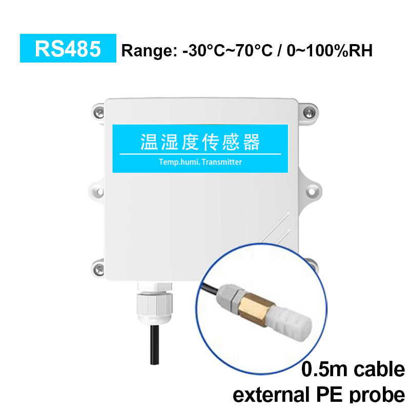 IP65 Protection RS485 Temperature Humidity Transducer Transmitter with LED Display, Support Modbus