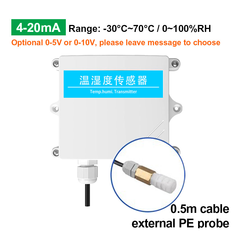 IP65 Protection RS485 Temperature Humidity Transducer Transmitter with LED Display, Support Modbus