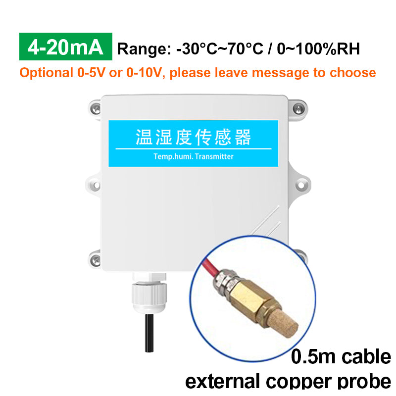 IP65 Protection RS485 Temperature Humidity Transducer Transmitter with LED Display, Support Modbus