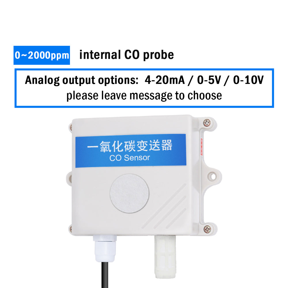 CO sensor CO transmitter carbon monoxide transmitter in greenhouse agriculture farm carbon monoxide detector modbus RS485