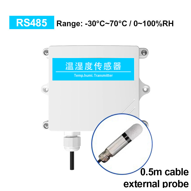 IP65 Protection RS485 Temperature Humidity Transducer Transmitter with LED Display, Support Modbus