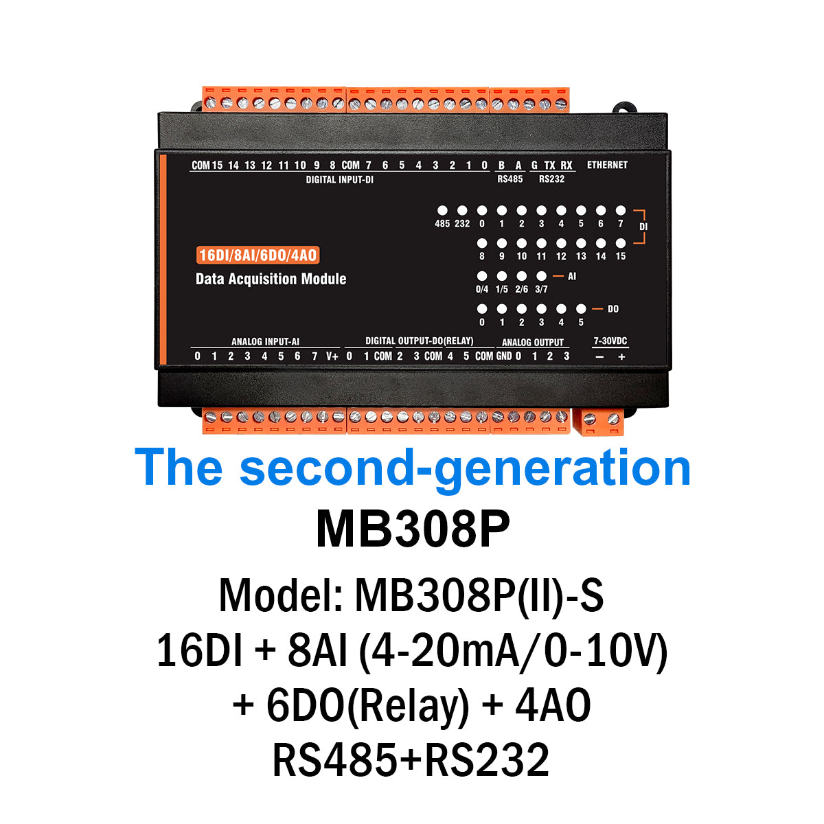 MB(II)-DI-AI-DO-AO RS485 RS232 Ethernet Modbus Rtu Tcp Controller