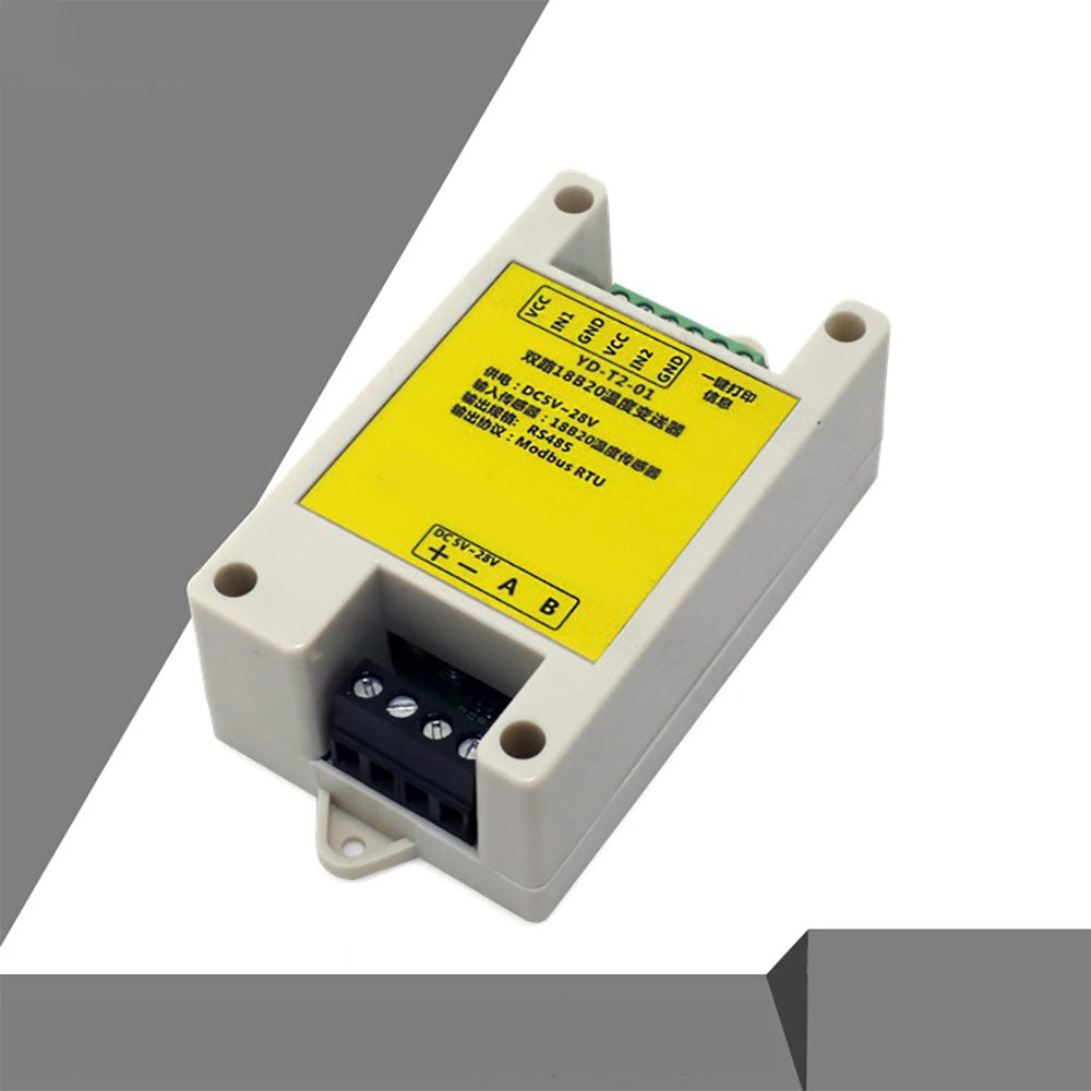 2 channels 18B20 Rs485 Modbus Output Temperature Acquisition Module