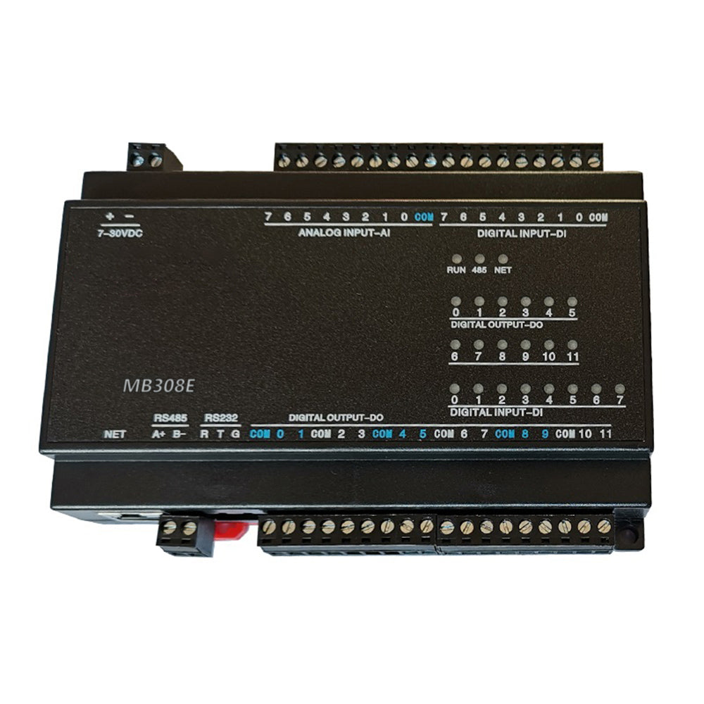 MB308E 8AI+8DI+12DO RS485 RS232 Ethernet Modbus Rtu Tcp Io Acquisition Module