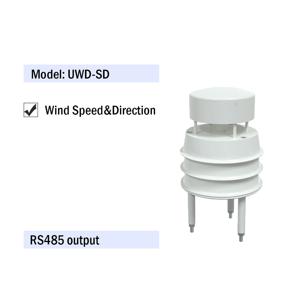 RS485 Ultrasonic Wind Speed and Direction Sensor Temperature Humidity Noise PM2.5 Pressure Light Rainfall Small Weather Station