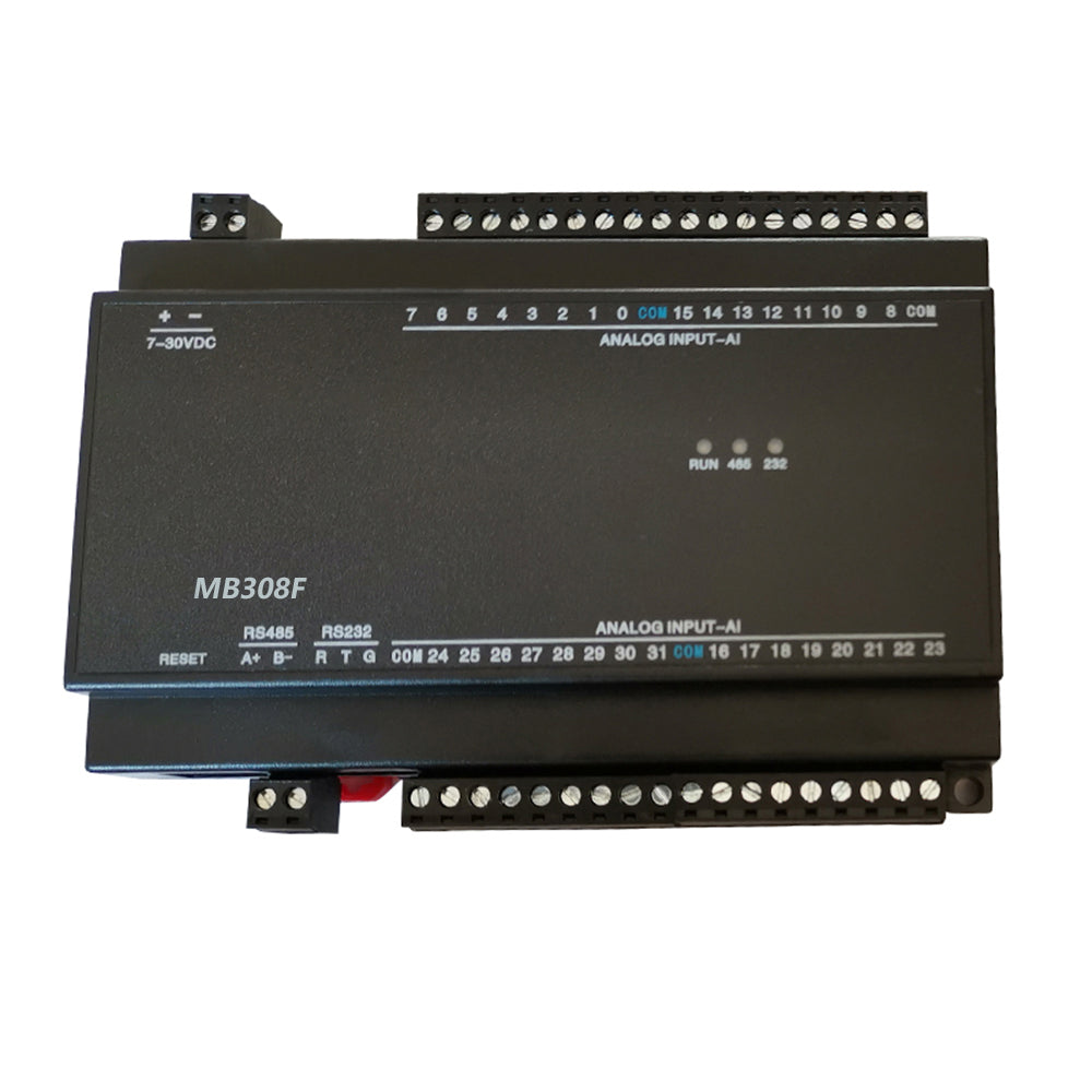 MB308F 32AI 4-20mA/0-5V/0-10V Analog Input Ethernet Modbus Io Module