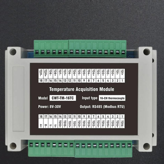 16 channels K-type thermocouple Rs485 Modbus Output Temperature Acquisition Module