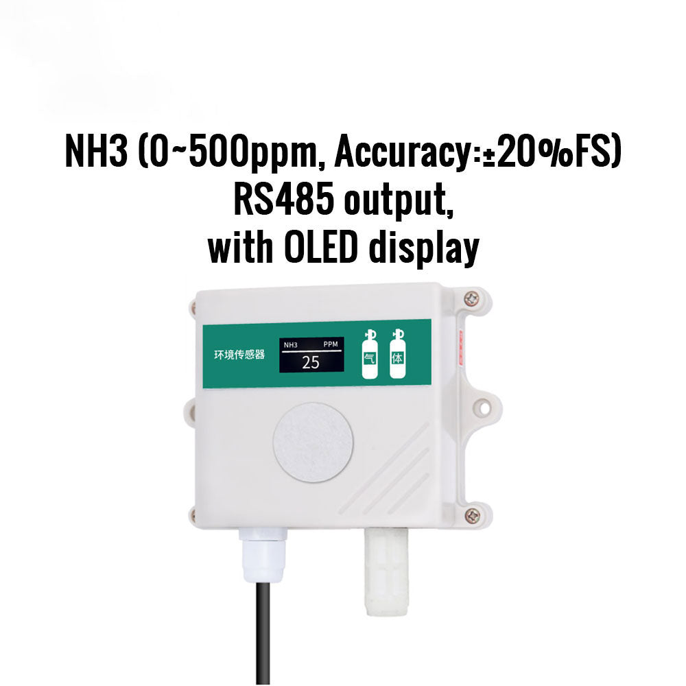 NH3 sensor NH3 transmitter in greenhouse agriculture farm NH3 detector modbus RS485 4-20mA 0-5V