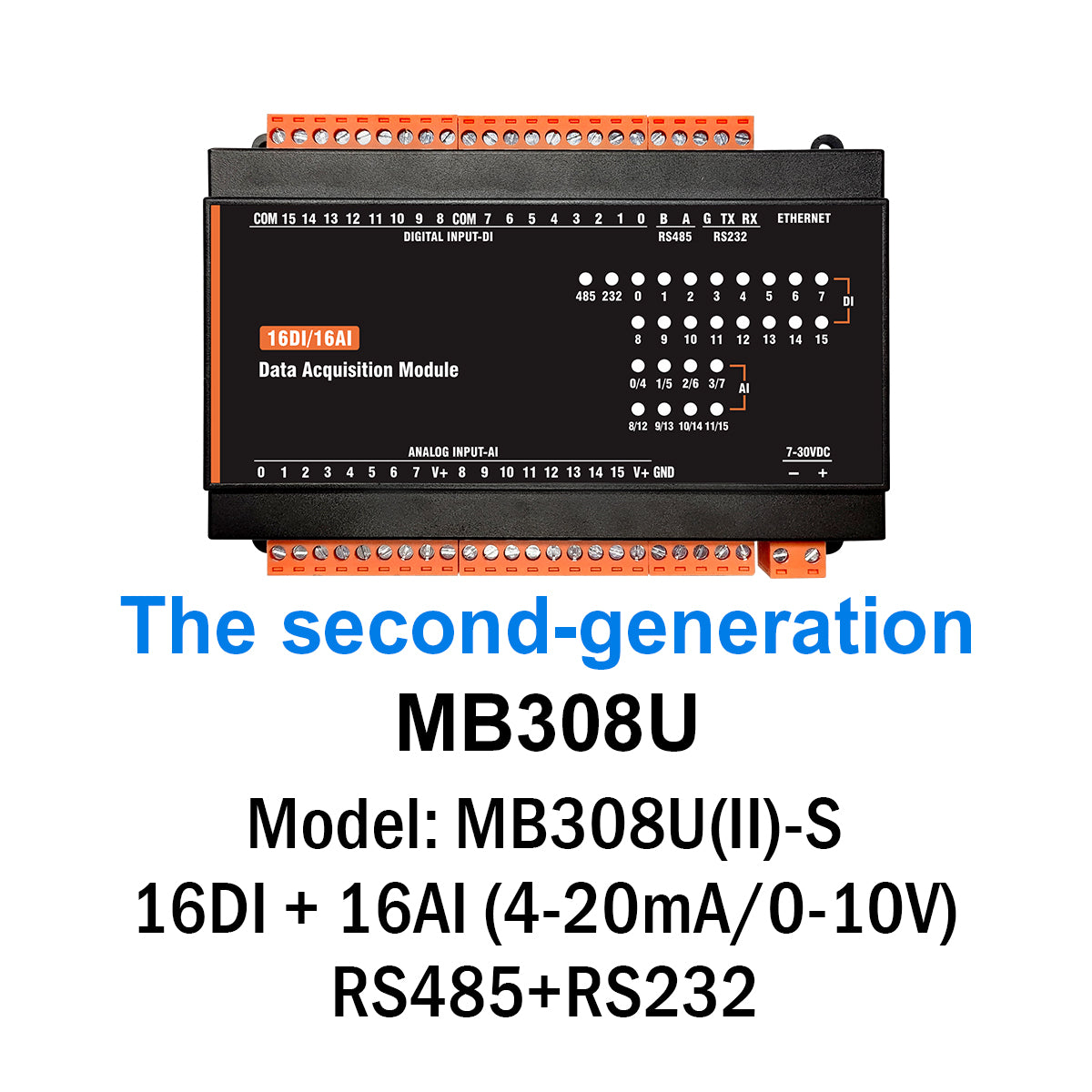 MB(II)-DI-AI-DO-AO RS485 RS232 Ethernet Modbus Rtu Tcp Controller