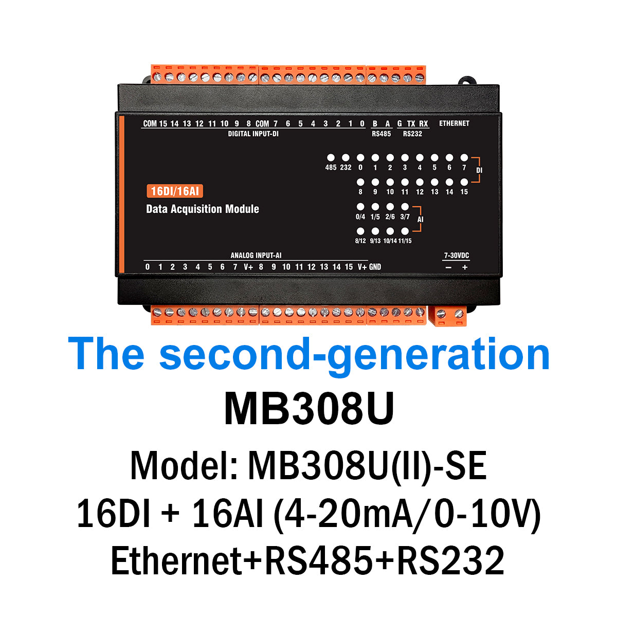 MB(II)-DI-AI-DO-AO RS485 RS232 Ethernet Modbus Rtu Tcp Controller