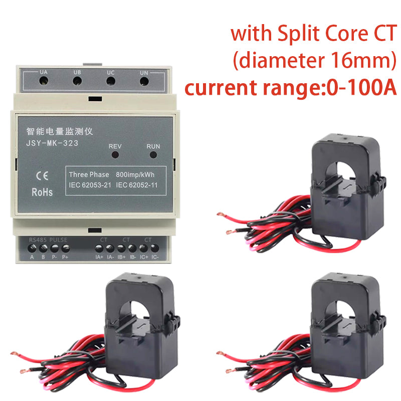 RS485 Modbus Three Phase AC Power Meter Voltage Current Power Energy Acquisition Module