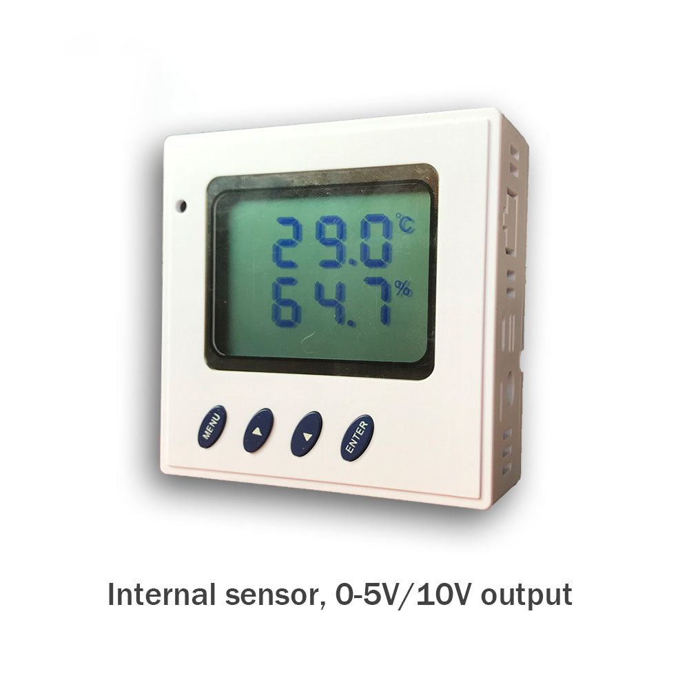 RS485 Modbus 4-20mA 0-5V Output Temperature Humidity Sensor Transmitter Transducer with LCD Display, 86mm Wall Mounting