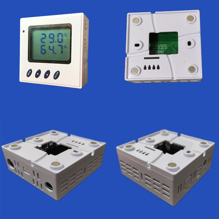 RS485 Modbus 4-20mA 0-5V Output Temperature Humidity Sensor Transmitter Transducer with LCD Display, 86mm Wall Mounting