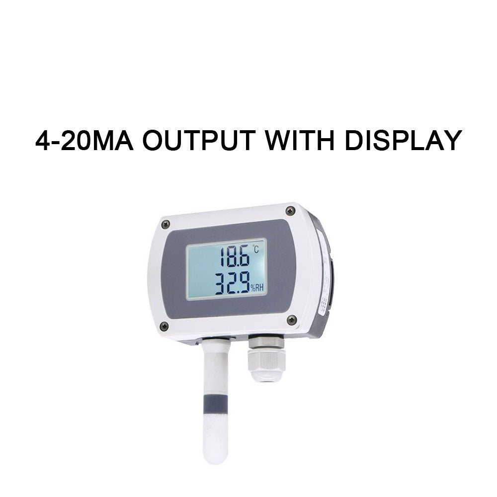 RS485 wall-mounted temperature and humidity transmitter 4-20mA temperature and humidity sensor with display track installation