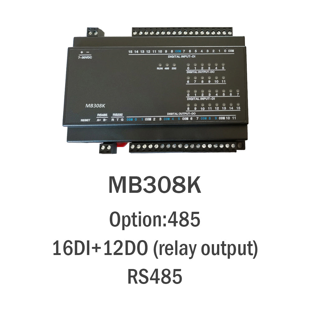 MB308K 16DI+12DO RS485 RS232 Ethernet Modbus Remote Controller