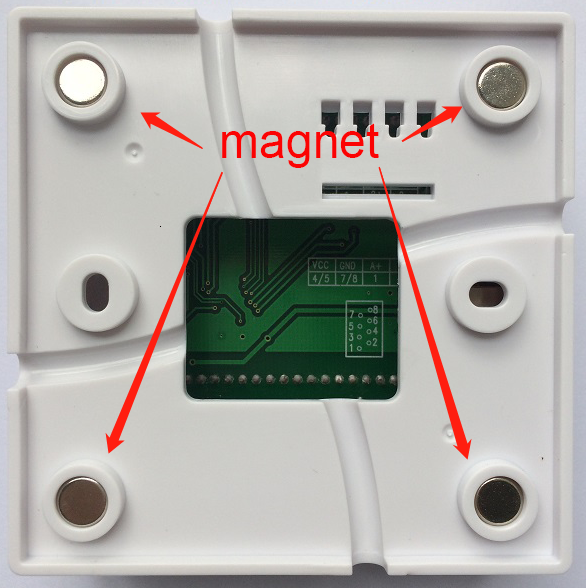 RS485 Modbus 4-20mA 0-5V Output Temperature Humidity Sensor Transmitter Transducer with LCD Display, 86mm Wall Mounting