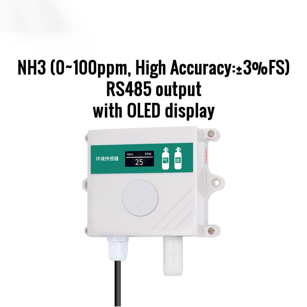 NH3 sensor NH3 transmitter in greenhouse agriculture farm NH3 detector modbus RS485 4-20mA 0-5V