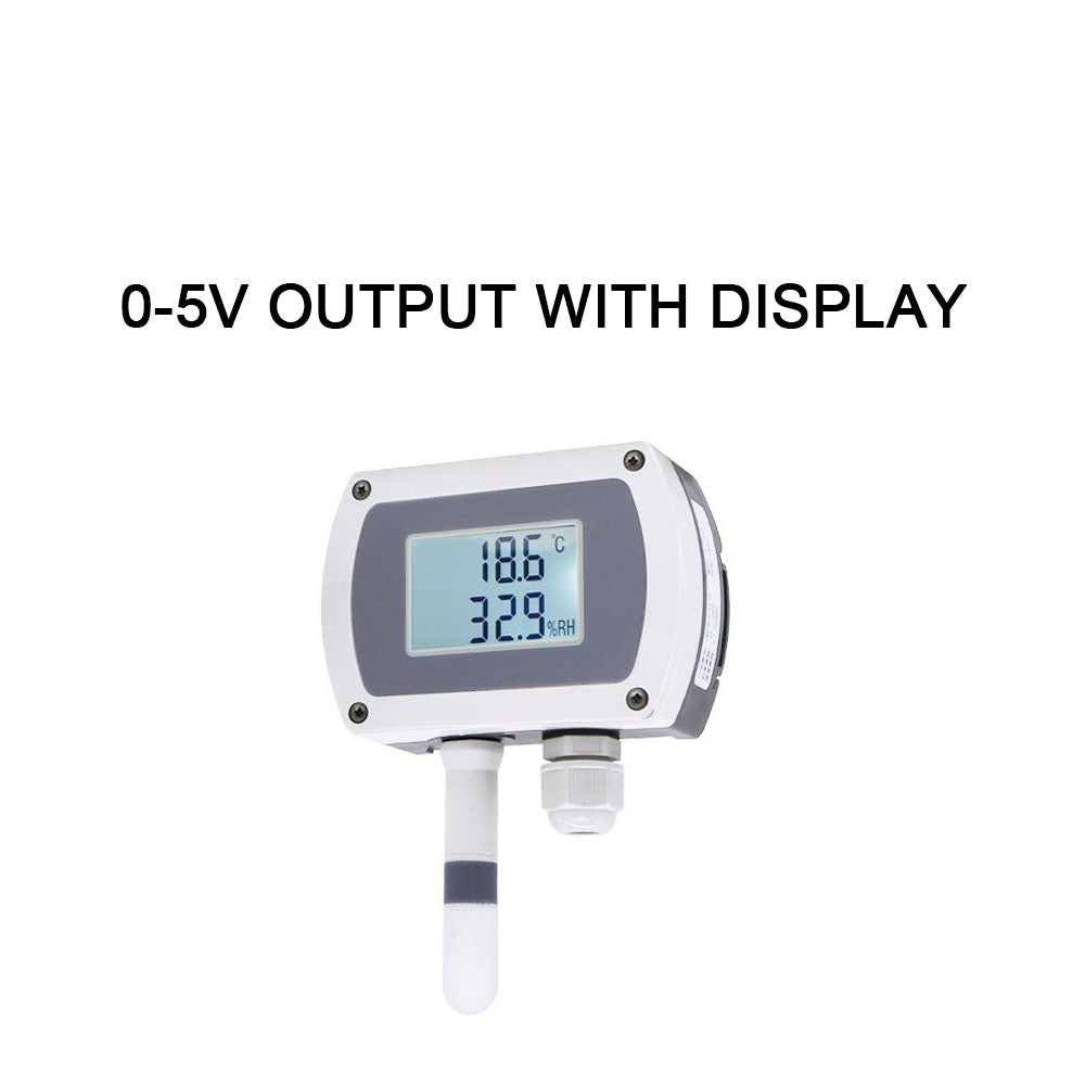 RS485 wall-mounted temperature and humidity transmitter 4-20mA temperature and humidity sensor with display track installation