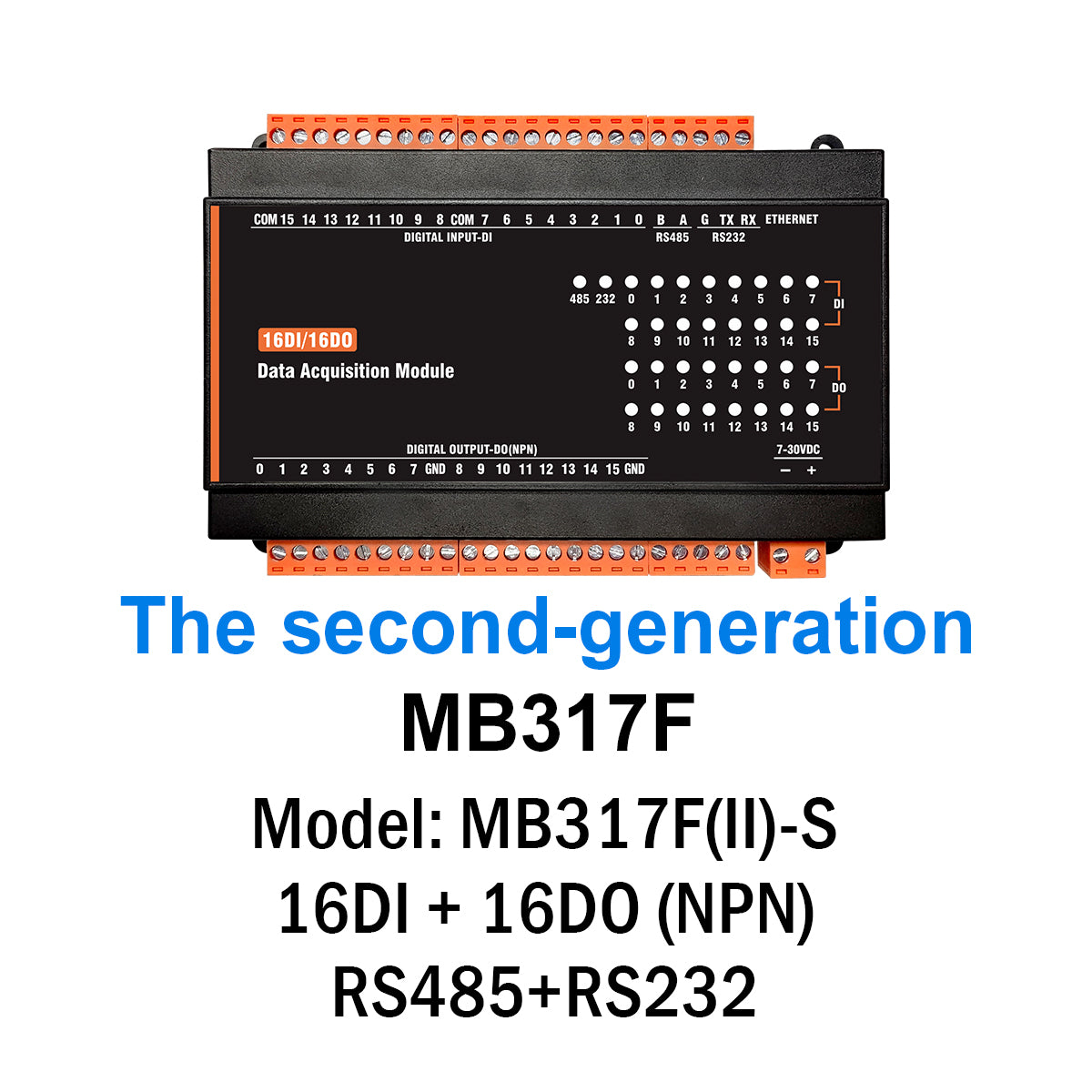 MB(II)-DI-DO RS485 Ethernet Modbus Tcp Rtu Analog Output IO Module