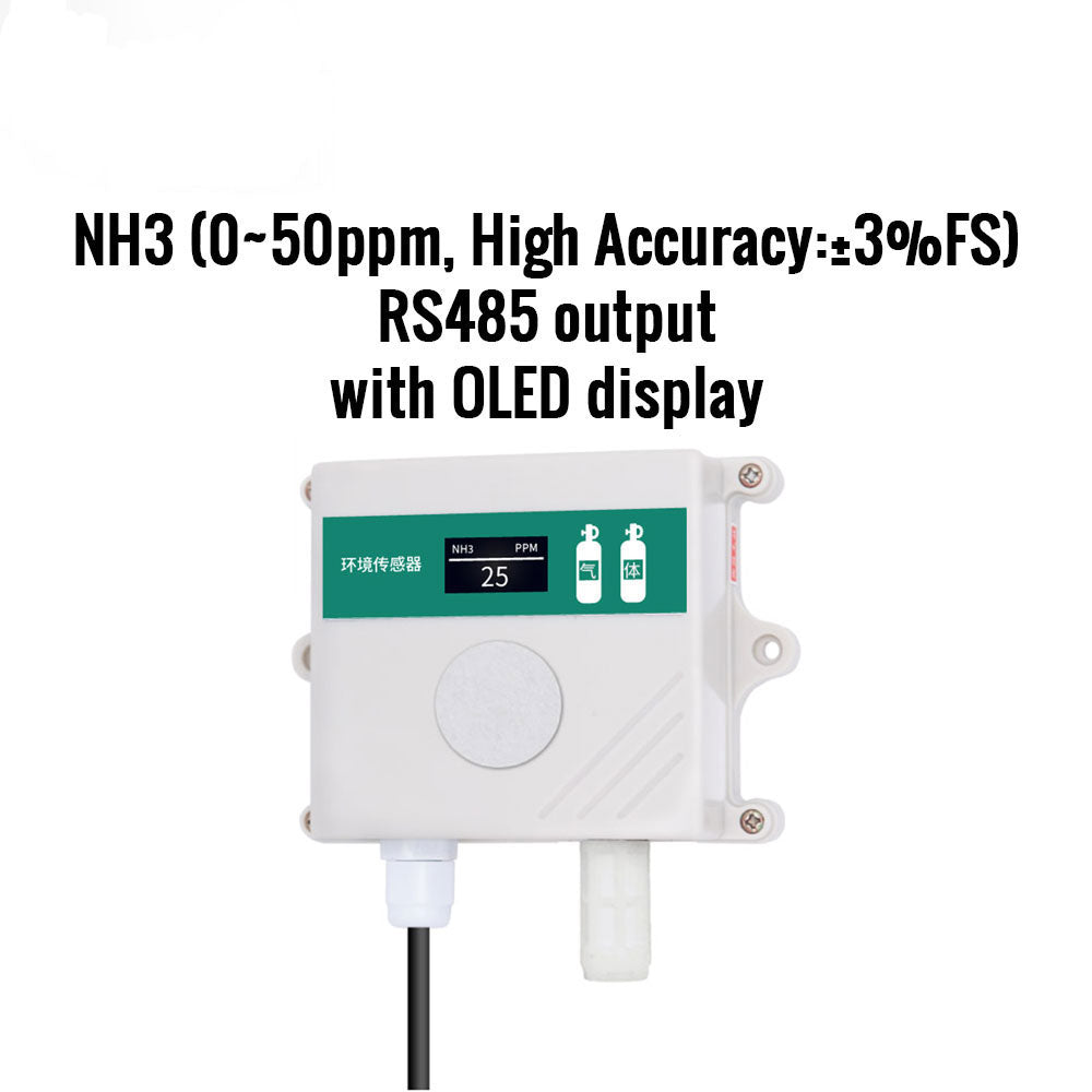 NH3 sensor NH3 transmitter in greenhouse agriculture farm NH3 detector modbus RS485 4-20mA 0-5V