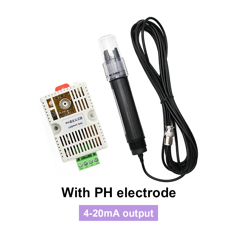 Water PH Temperature Transmitter Detection Sensor Module Voltage 0-5V 0-10V 4-20mA RS485 Output PH sensor PH electrode BNC