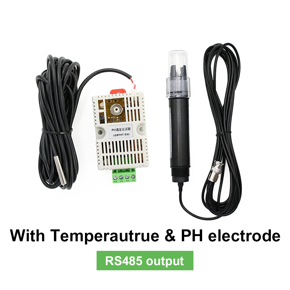 Water PH Temperature Transmitter Detection Sensor Module Voltage 0-5V 0-10V 4-20mA RS485 Output PH sensor PH electrode BNC