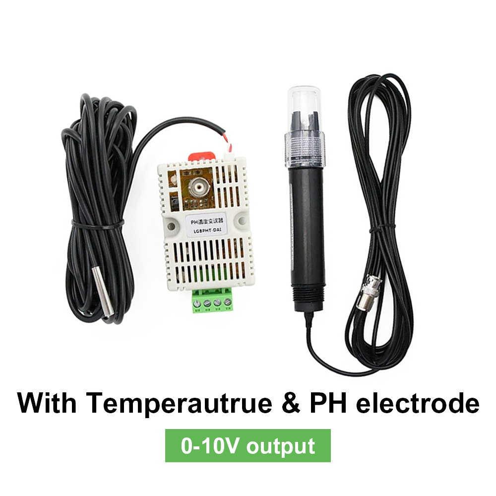 Water PH Temperature Transmitter Detection Sensor Module Voltage 0-5V 0-10V 4-20mA RS485 Output PH sensor PH electrode BNC