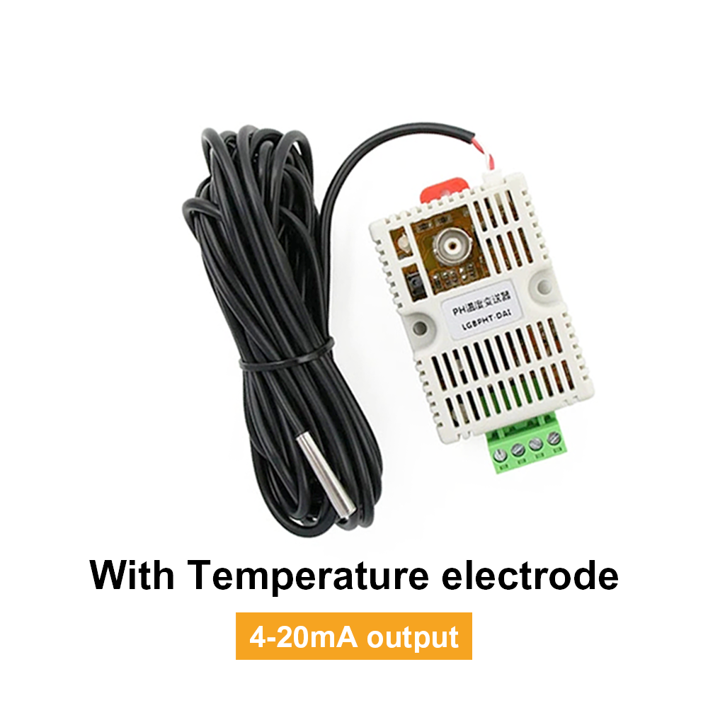 Water PH Temperature Transmitter Detection Sensor Module Voltage 0-5V 0-10V 4-20mA RS485 Output PH sensor PH electrode BNC