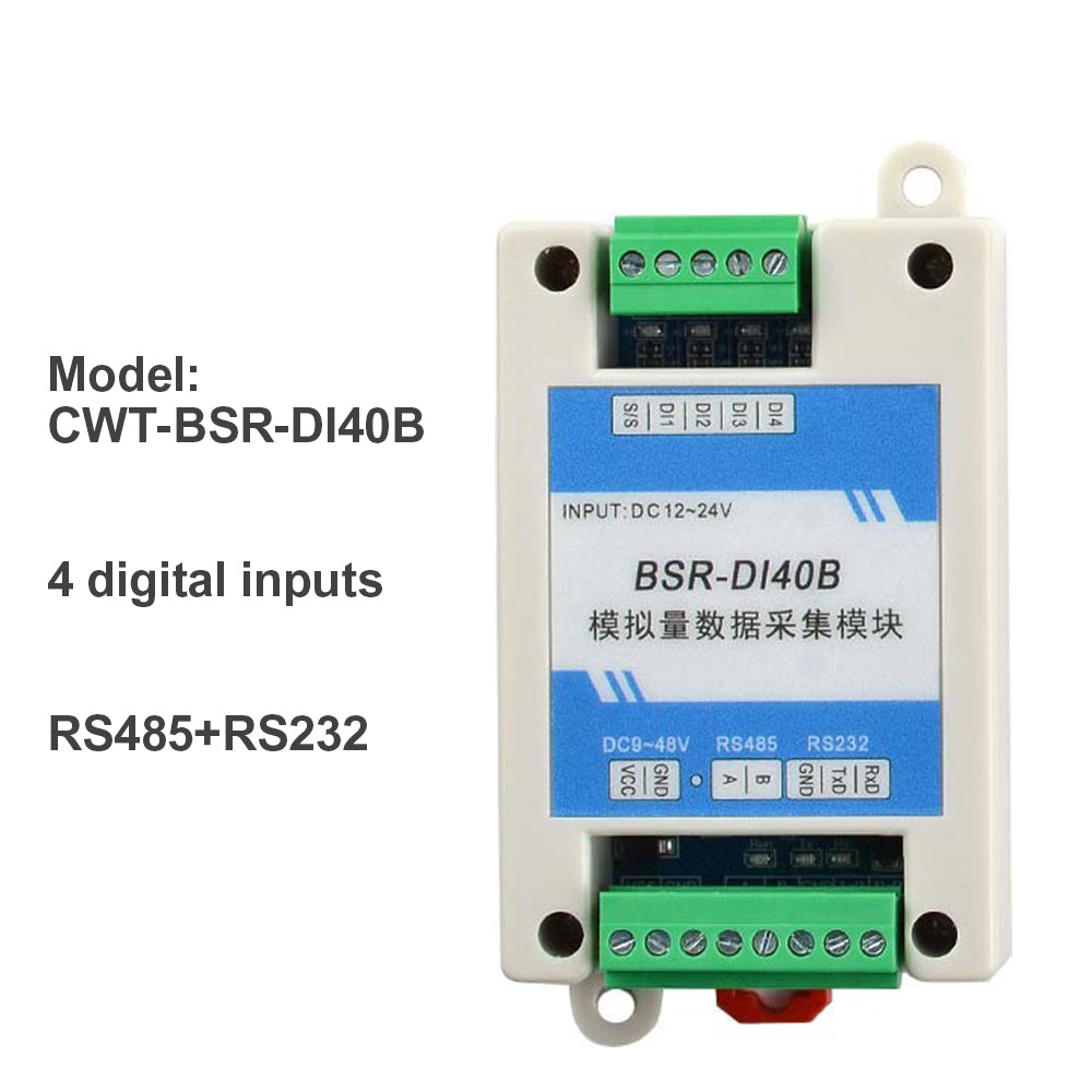 TTE-BSR Series Di / Do / 0-20mA / 0-10V / Pt100 / termocouple to RS485 Modbus Rtu IO Module