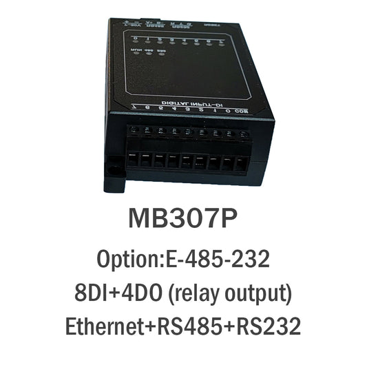 MB307P 8DI+4DO RS485 RS232 Ethernet Modbus Rtu Tcp Io Acquisition Module