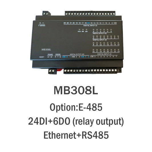 MB308L 24DI+6DO RS485 RS232 Ethernet Modbus Remote Controller