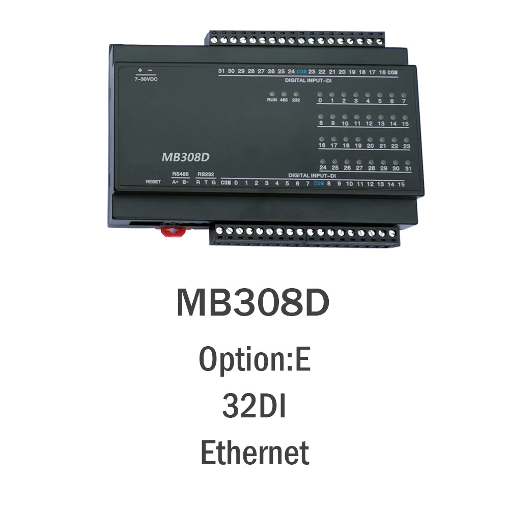 MB308D 32DI 32-Channel Digital Input RS485 Modbus Rtu Acquisition Io Module with 2500V Lightning protection