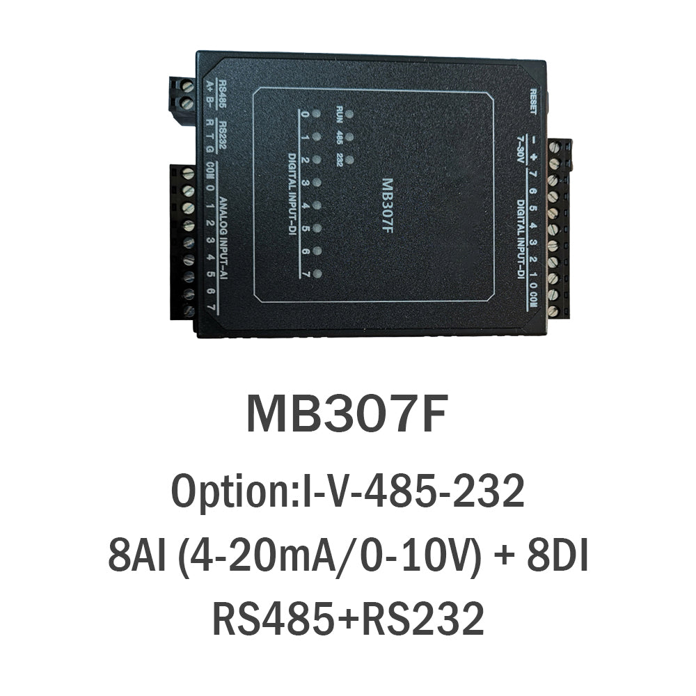 MB307F 8AI+8DI RS485 Ethernet Modbus Remote Terminal Unit