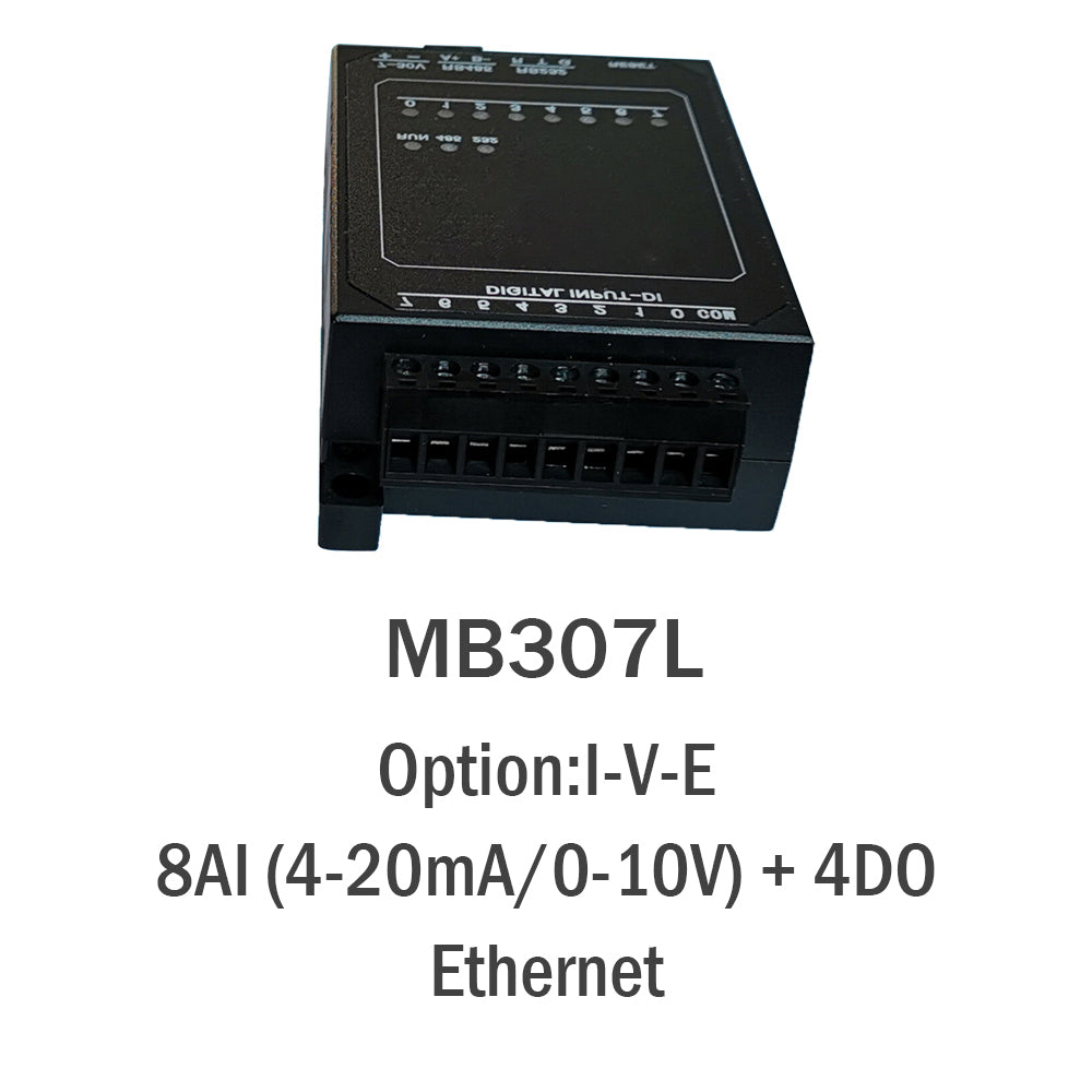 MB307L 8AI+4DO RS485 RS232 Ethernet Modbus Rtu Tcp Io Acquisition Module